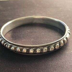 African Handcrafted Silver Bangle Bracelet